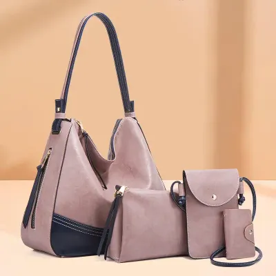 LUXE SOFT  LEATHER 4 IN 1 HANDBAG